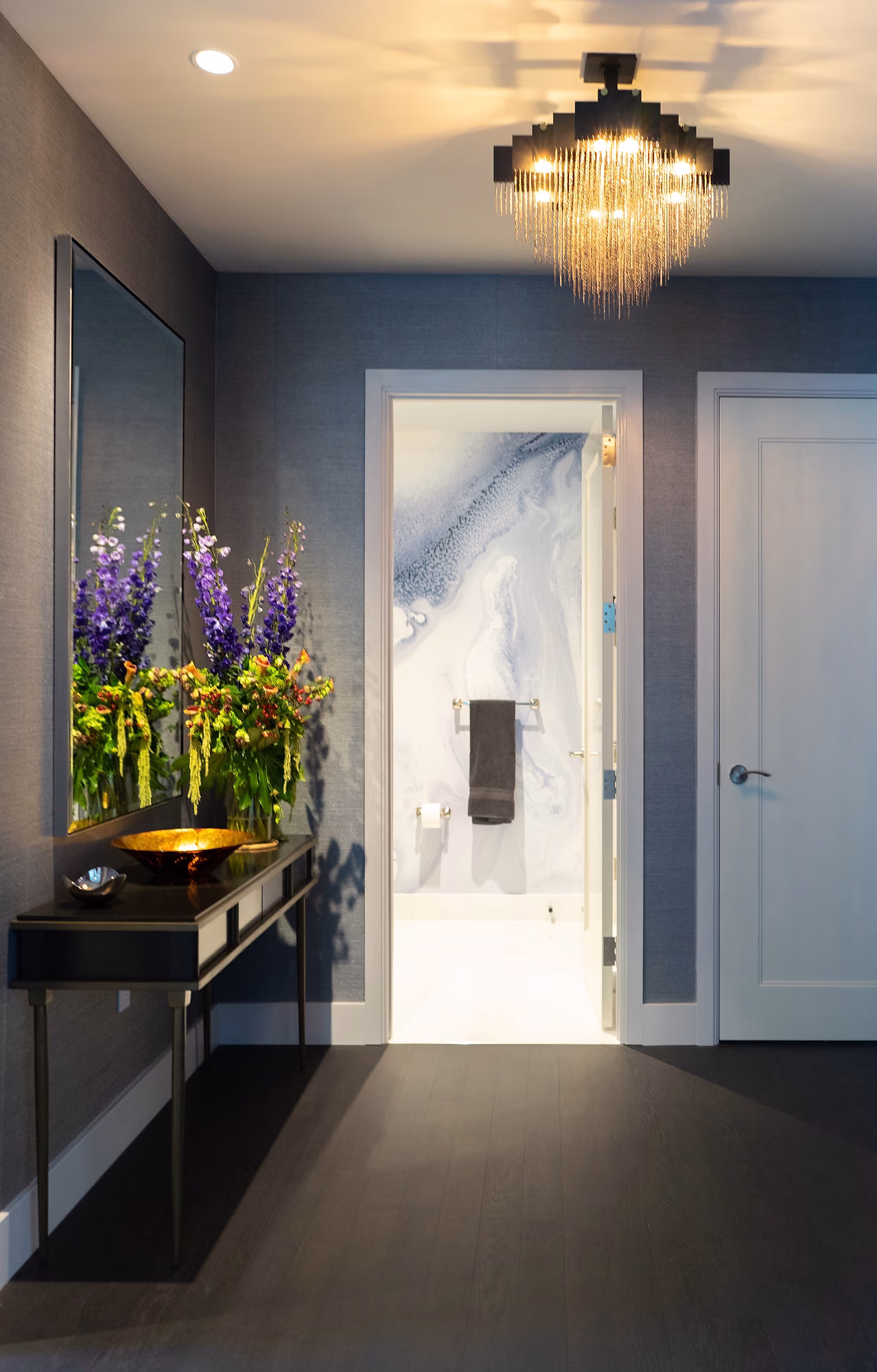 Seaport condo remodel entry foyer